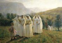 Jules Breton - Young Women Going to a Procession